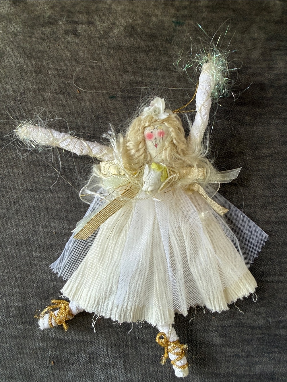 White Tulle Angel Ornament - Women's Decorative Accessory